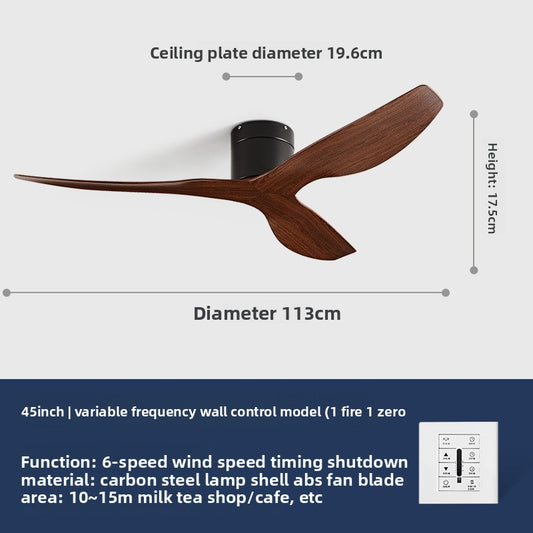 Variable Frequency Ceiling Fan with Light