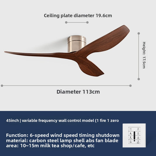 Variable Frequency Ceiling Fan with Light