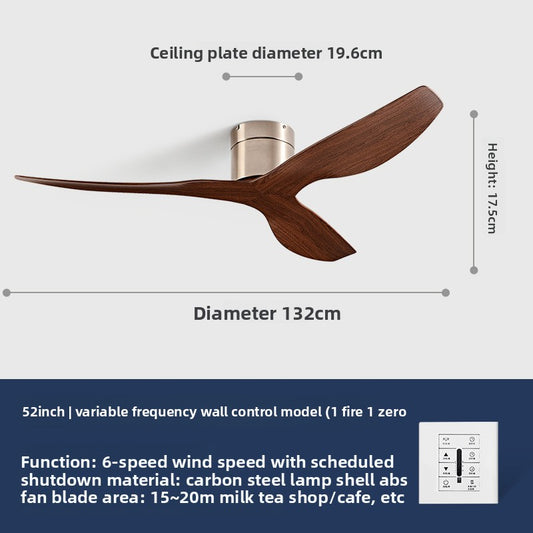 Variable Frequency Ceiling Fan with Light
