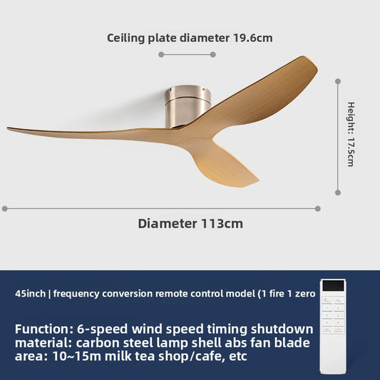 Variable Frequency Ceiling Fan with Light