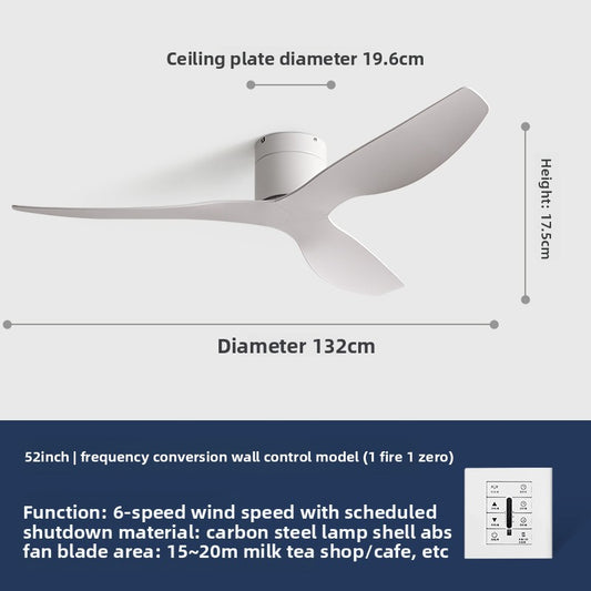 Variable Frequency Ceiling Fan with Light