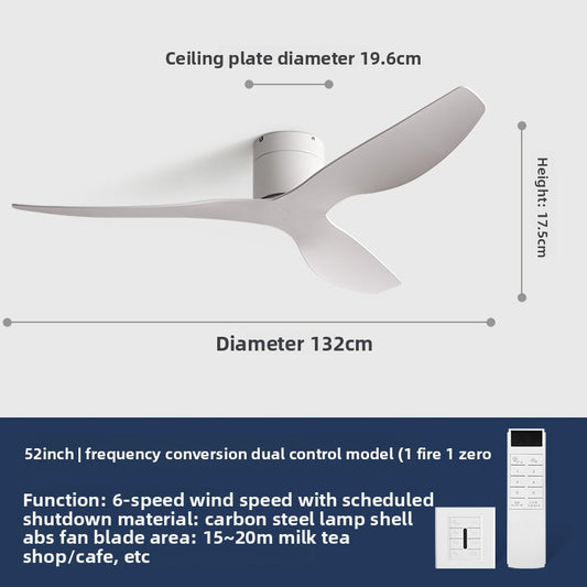 Variable Frequency Ceiling Fan with Light