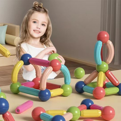 Variable magnetic building blocks