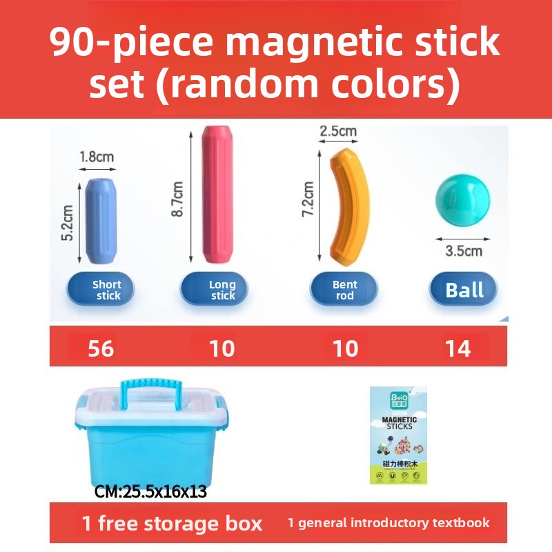 Variable magnetic building blocks
