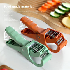 Vegetable and fruit slicer green