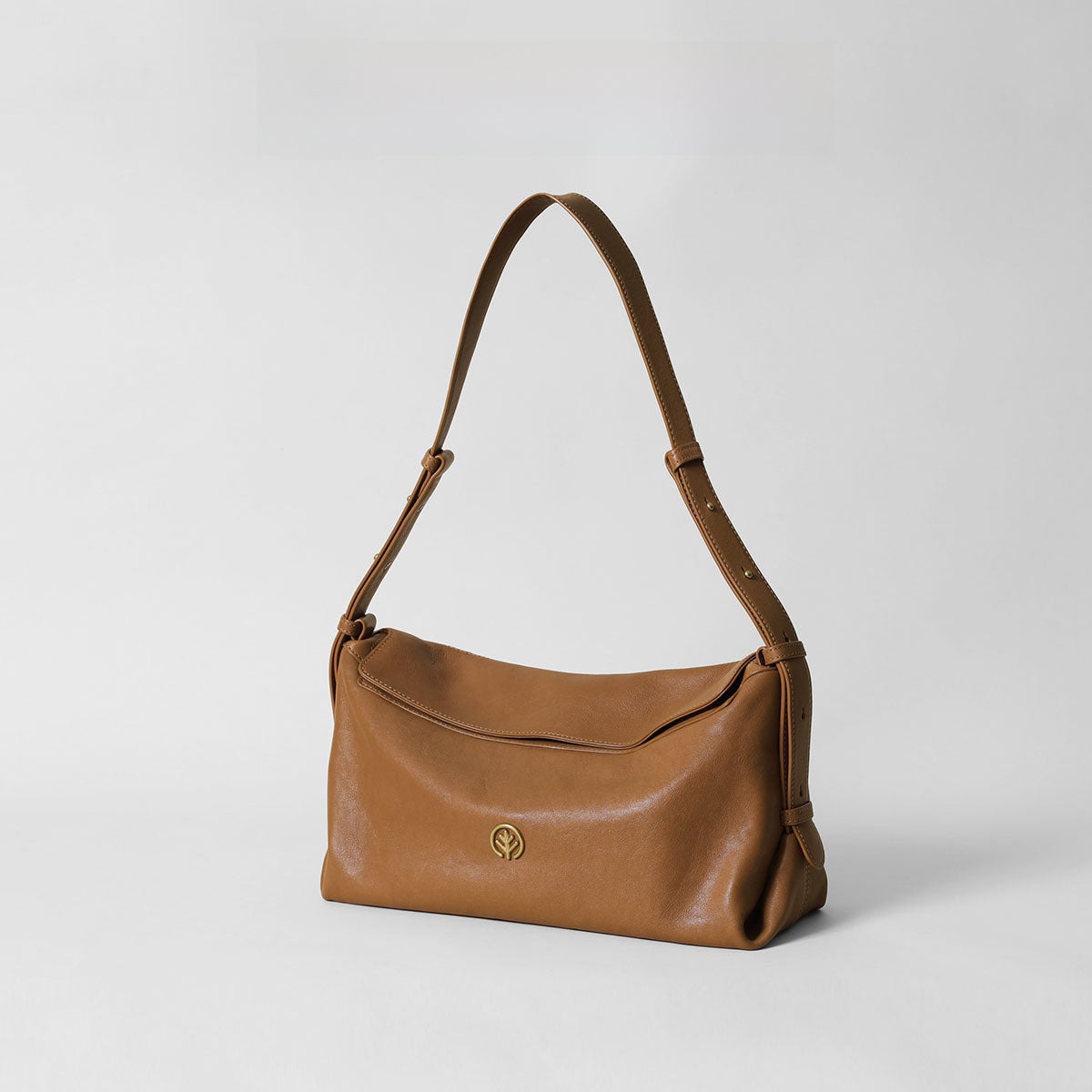 Vegetable Tanned Cowhide Pillow Tote Bag