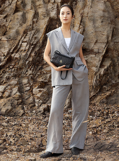 Vegetable Tanned Cowhide Pillow Tote Bag
