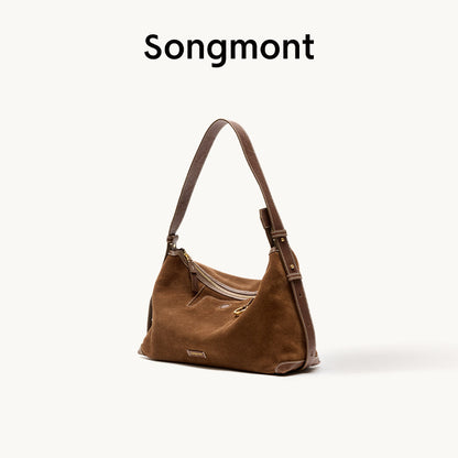 Vegetable-Tanned Leather Hobo Bag