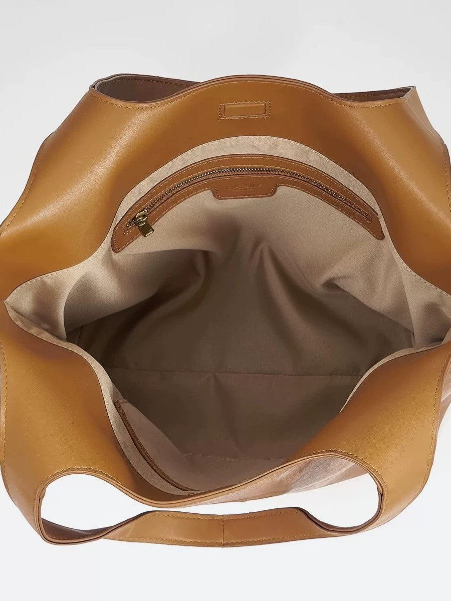 Vegetable Tanned Leather Tote Bag