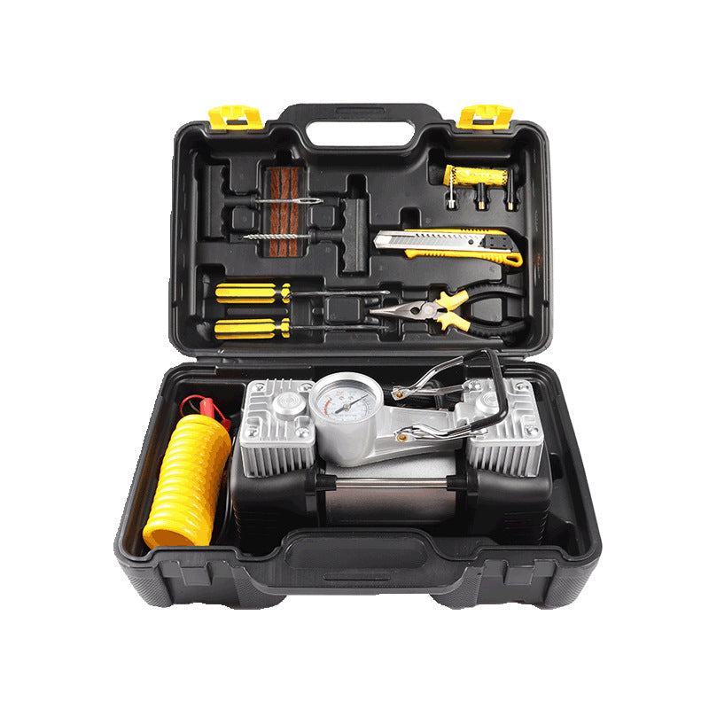 Vehicle-mounted air pump tool box
