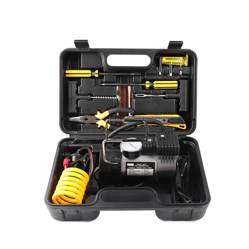 Vehicle-mounted air pump tool box