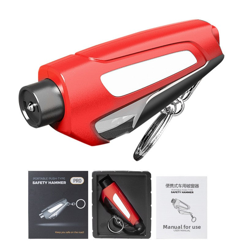 Vehicle-mounted safety hammer, life-saving hammer, keychain, window-breaking hammer