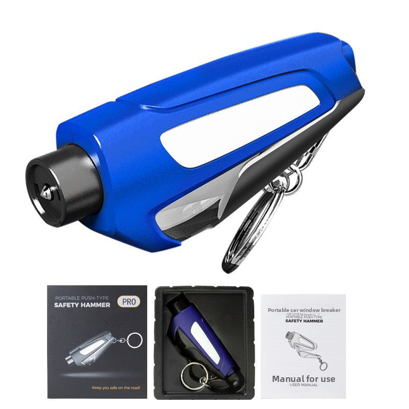Vehicle-mounted safety hammer, life-saving hammer, keychain, window-breaking hammer