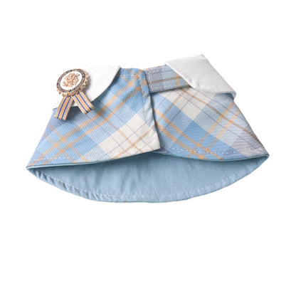 Velcro British checkered pet cape