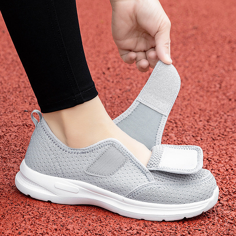 Velcro Elderly Shoes for Wide Feet and High Insteps – Unisex Autumn Athletic Shoes