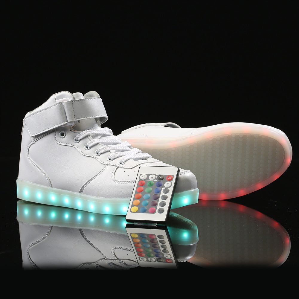 Velcro mirror surface casual luminous shoes