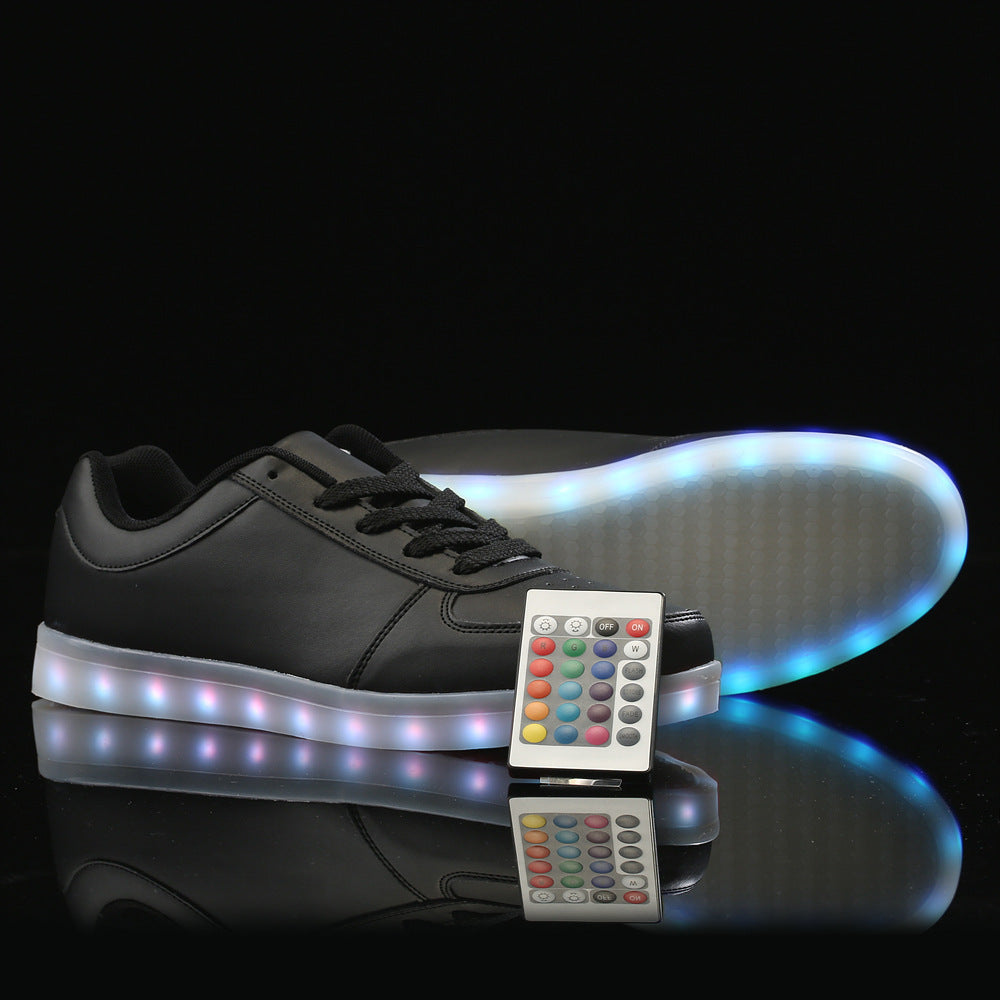 Velcro mirror surface casual luminous shoes