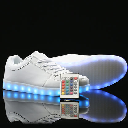 Velcro mirror surface casual luminous shoes