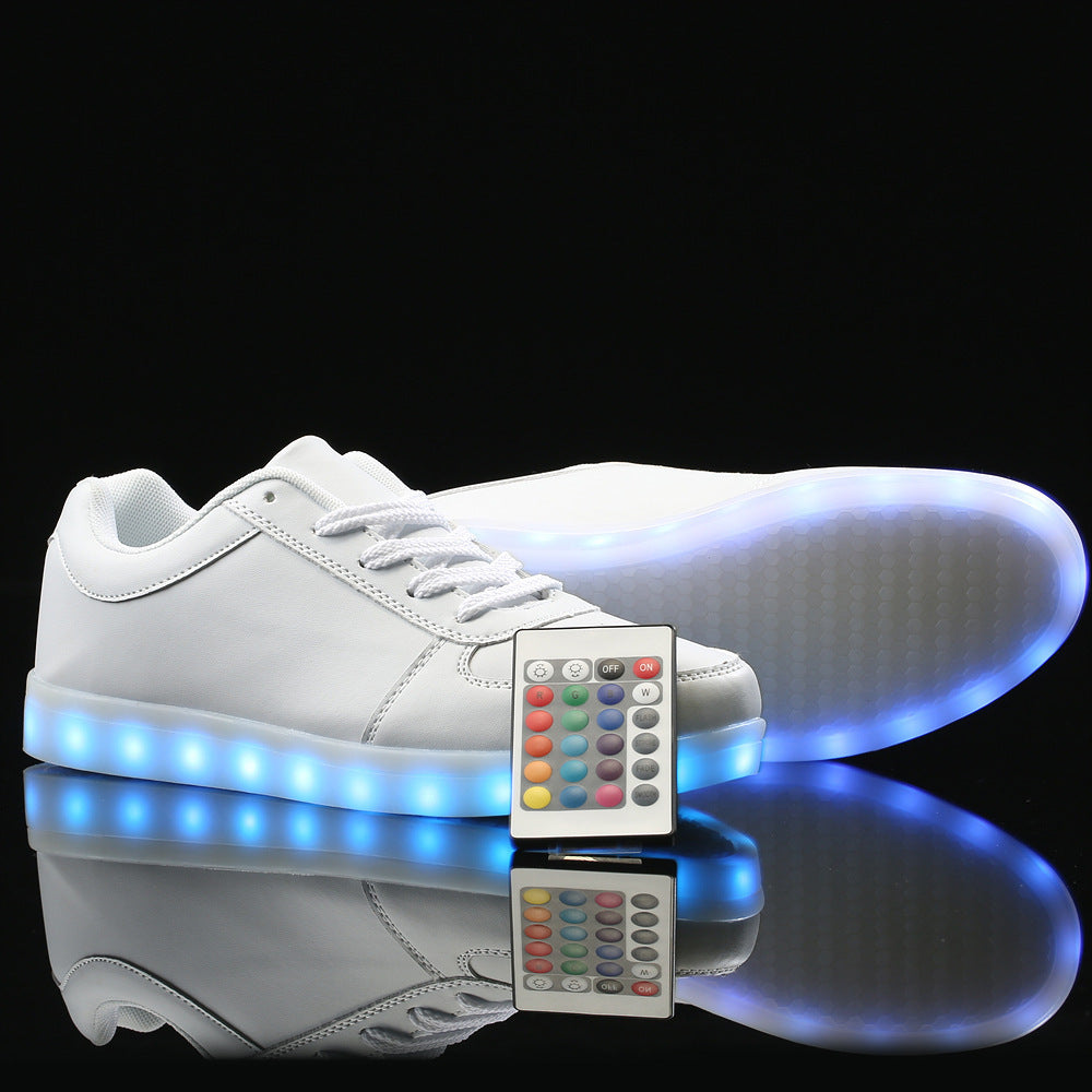 Velcro mirror surface casual luminous shoes