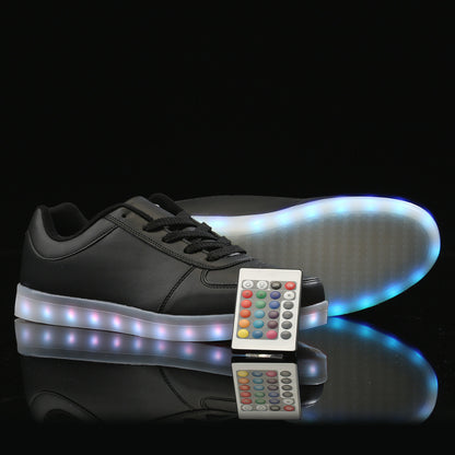 Velcro mirror surface casual luminous shoes