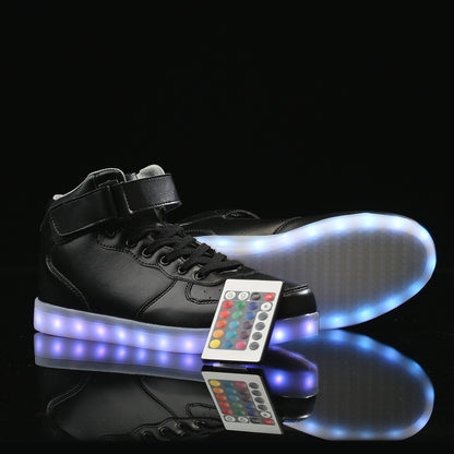 Velcro mirror surface casual luminous shoes