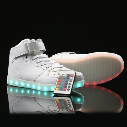 Velcro mirror surface casual luminous shoes