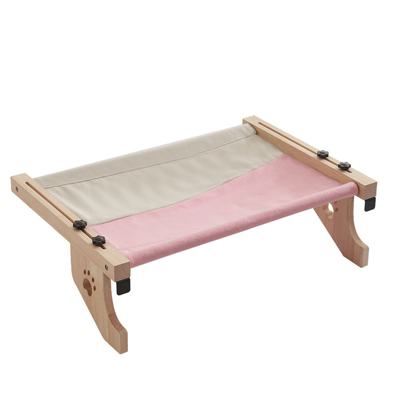 Velcro Mount Solid Wood Cat Hammock Bed