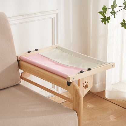 Velcro Mount Solid Wood Cat Hammock Bed