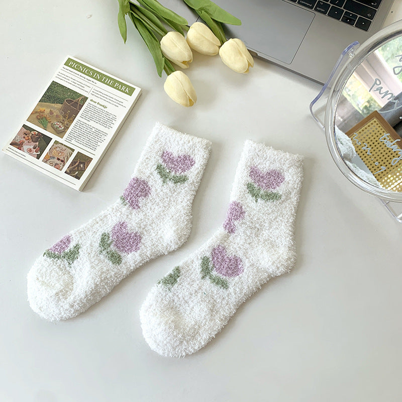 Velour socks