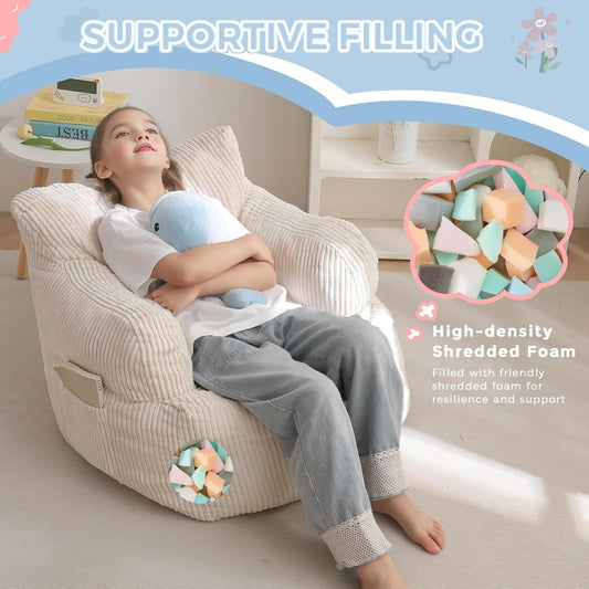 Velvet Childrens Bean Bag Chair