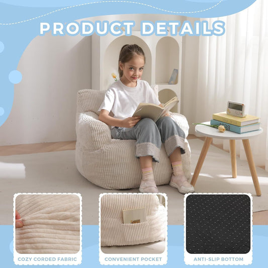 Velvet Childrens Bean Bag Chair