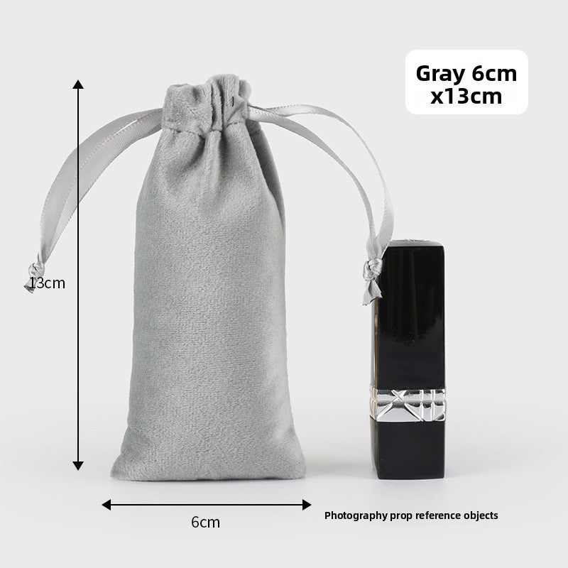 Velvet drawstring pocket