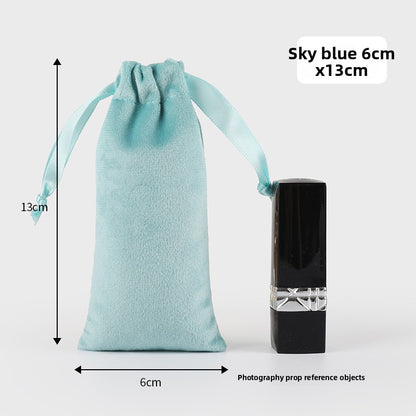 Velvet drawstring pocket