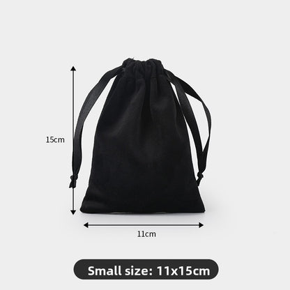 Velvet drawstring pocket