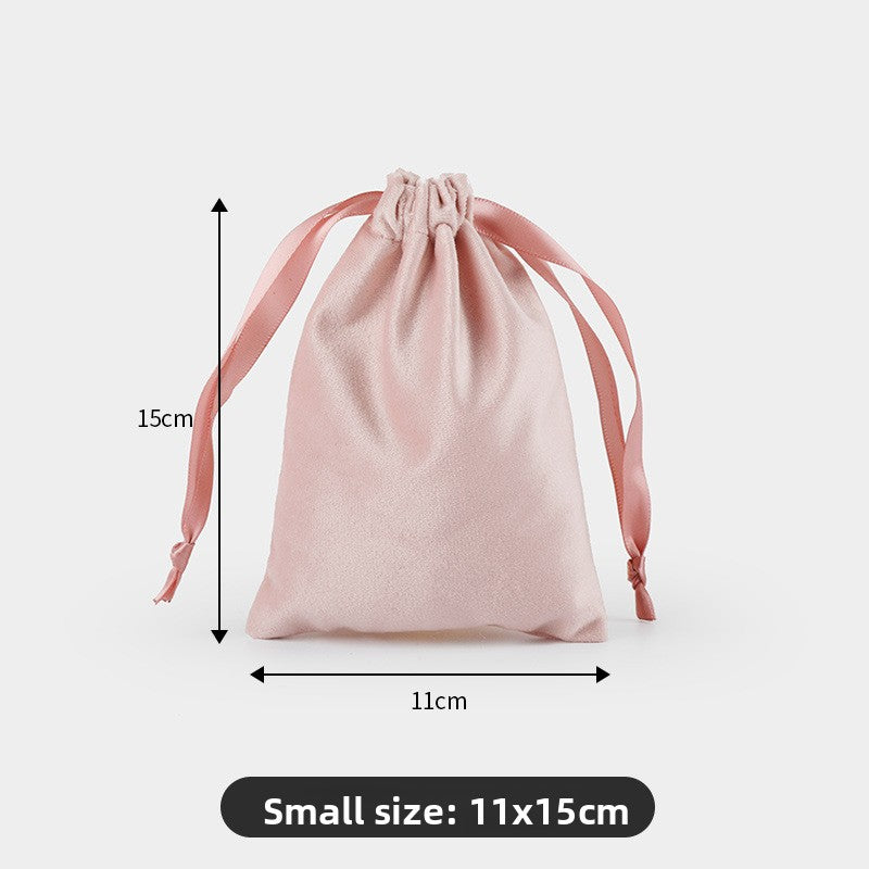 Velvet drawstring pocket