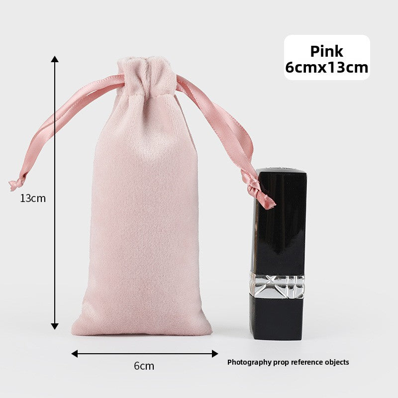 Velvet drawstring pocket
