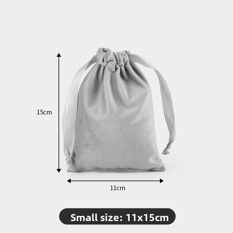Velvet drawstring pocket