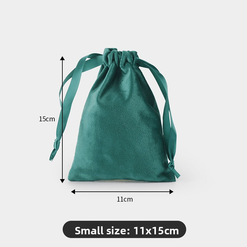 Velvet drawstring pocket