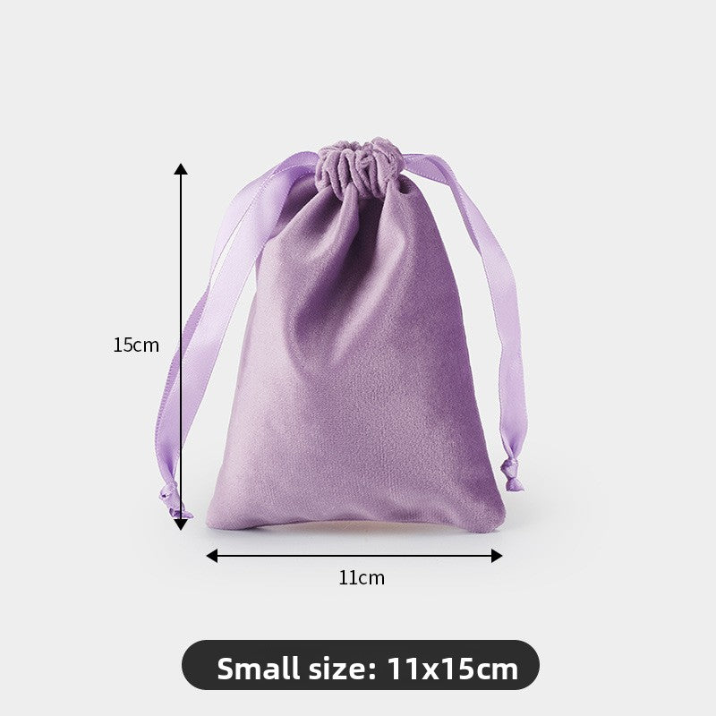 Velvet drawstring pocket