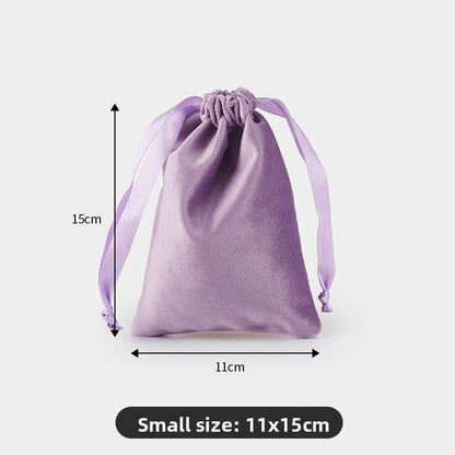 Velvet drawstring pocket