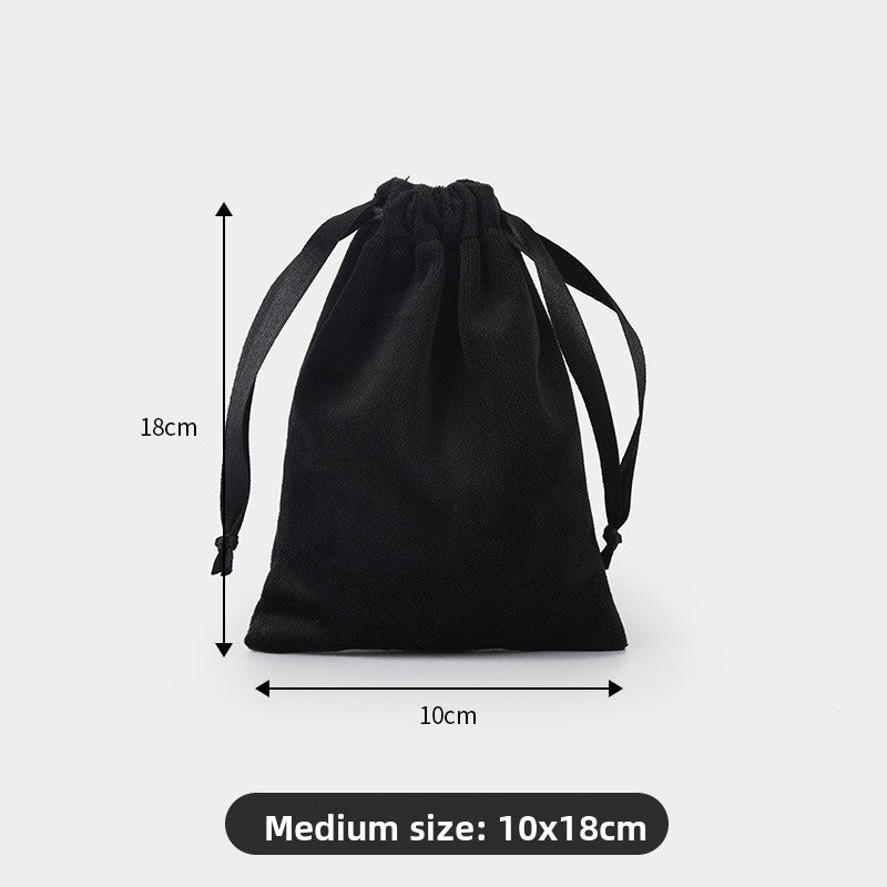 Velvet drawstring pocket