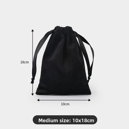 Velvet drawstring pocket