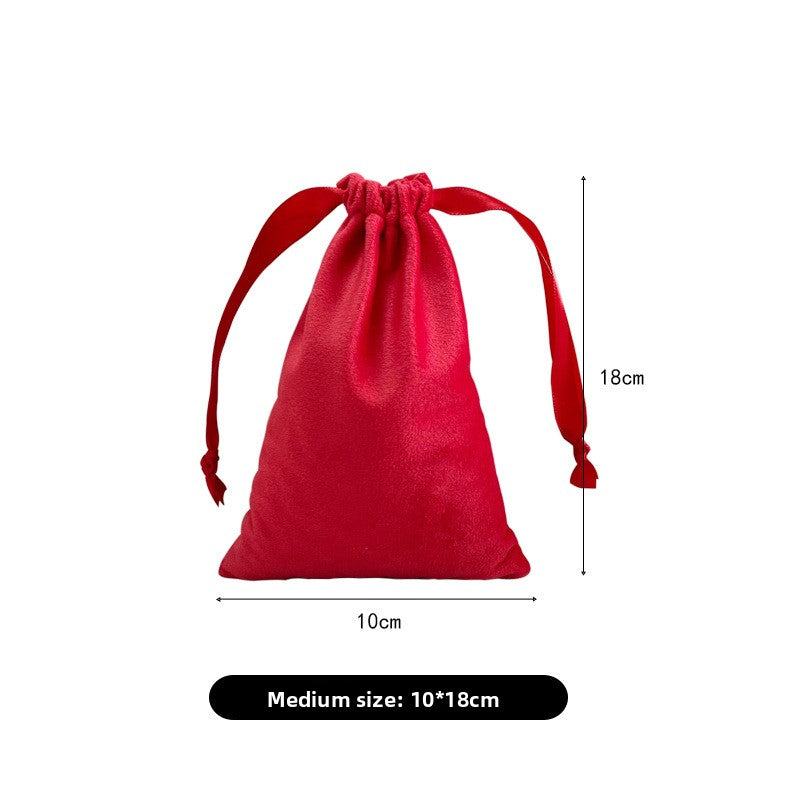 Velvet drawstring pocket