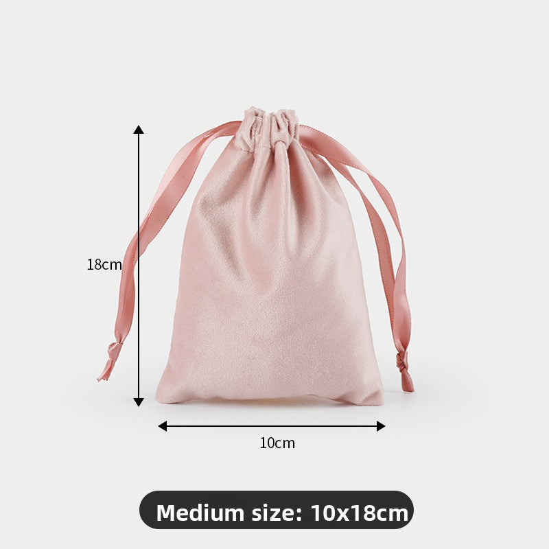 Velvet drawstring pocket