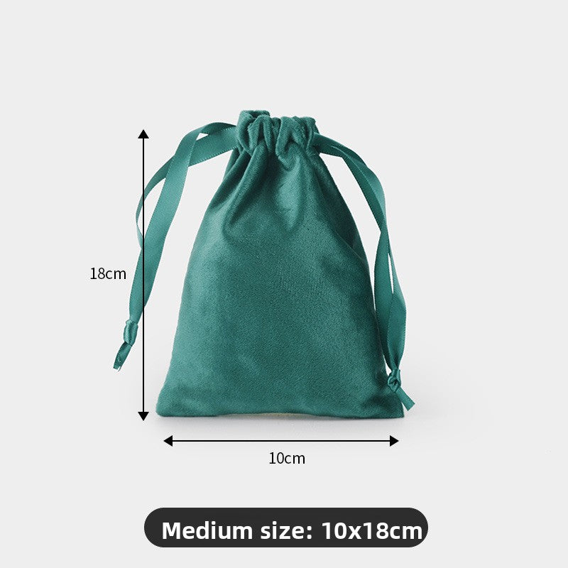 Velvet drawstring pocket