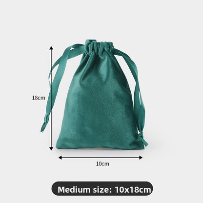 Velvet drawstring pocket