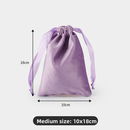 Velvet drawstring pocket