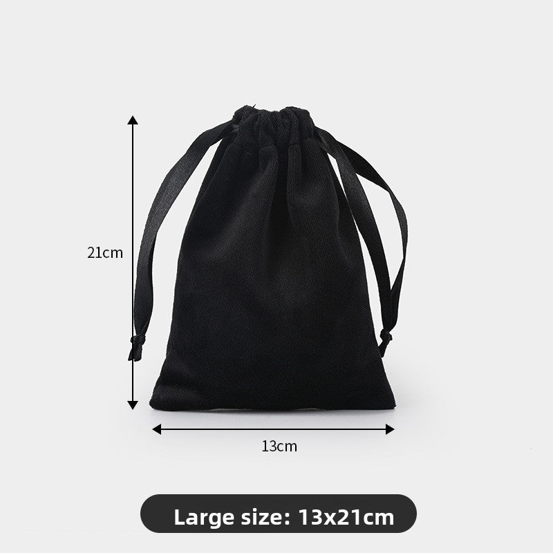 Velvet drawstring pocket