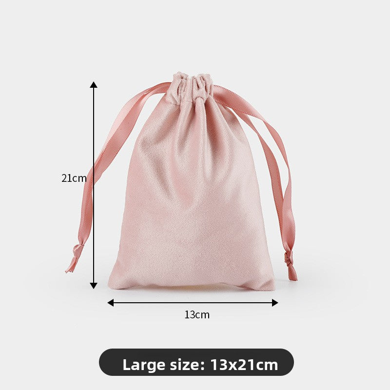 Velvet drawstring pocket