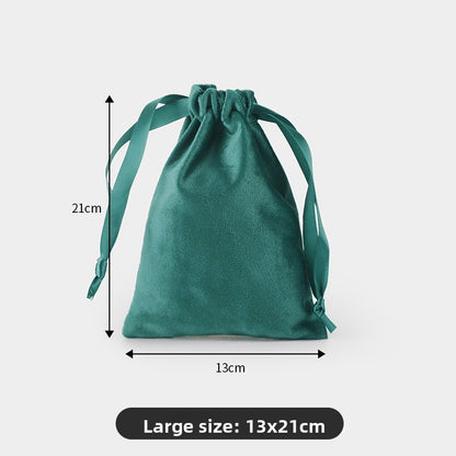 Velvet drawstring pocket